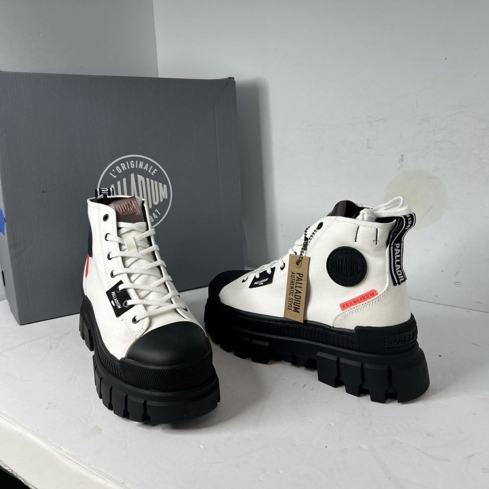 NEW Palladium Revolt Hi TX Star White‎ Platform Boots 97242 116 ~ Sz Women 9